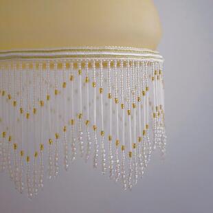 西洋董法式玻璃流苏吊灯美式道过玄关卧室MKY头古飘窗小吊床灯