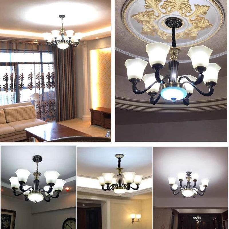 美式全铜吊灯室客厅灯古40454气卧餐大厅复灯具别墅复式楼大吊灯,家装灯饰光源,智能吊灯,淘宝优惠券,粉丝福利购,淘宝优惠卷