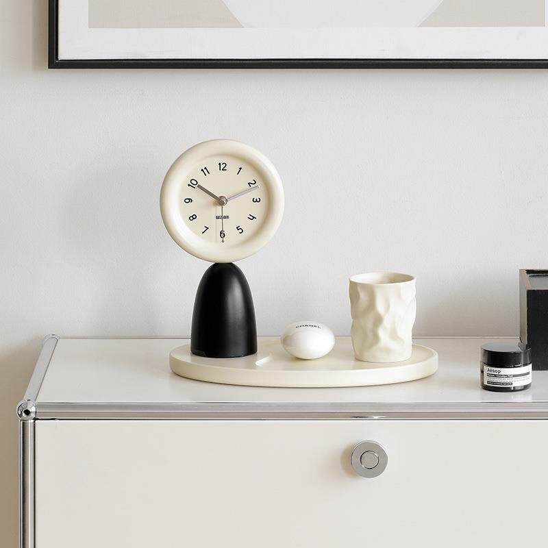 W意OZO饰HHGOM客厅创时钟玄关托盘纳摆件电视柜座钟桌面装收品