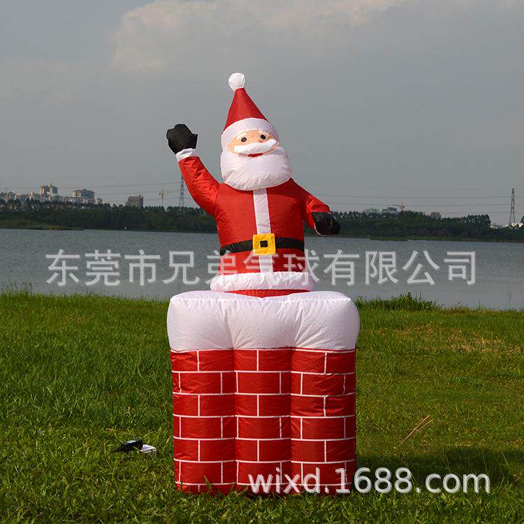 圣诞节充气滑板老人充气雪人件气模户氛外派对庭GPV院草摆气装坪