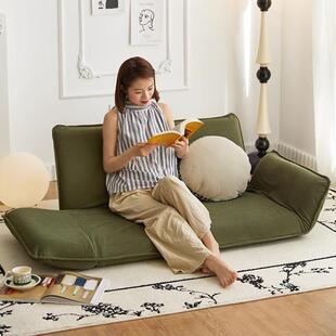 榻榻米人沙发可躺可睡卧室小沙可折叠靠阳发台飘窗QML沙发床上懒