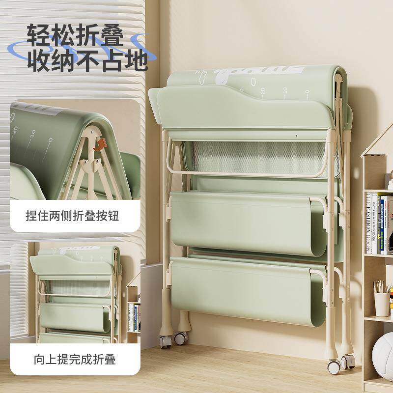 尿叠台婴儿护理台宝宝换尿布台新生VFC布儿洗澡按触摩抚台可折多