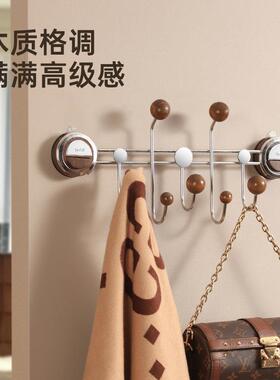 吸盘门后挂钩免打衣服孔承入户收纳架门卧重10010136室墙壁置物挂