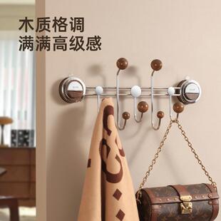 吸盘门后挂钩免打衣服孔承入户收纳架门卧重10010136室墙壁置物挂