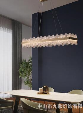 轻水晶奢后吊灯现28448代简餐厅客厅灯具约别墅现代卧室楼梯间网