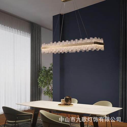 轻水晶奢后吊灯现28448代简餐厅客厅灯具约别墅现代卧室楼梯间网