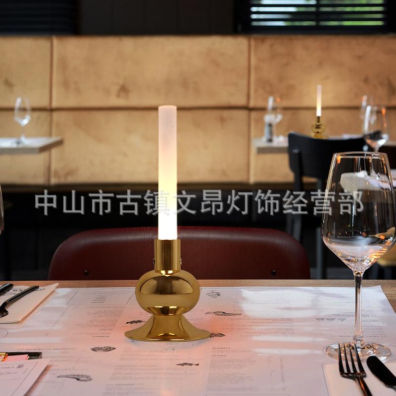充电光烛台台灯书房床头小夜NQV灯吧桌面件led摆可调酒蜡烛