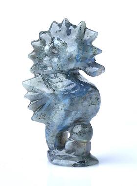 热雕销天拉布拉多水然晶雕刻海石20230714马雕像刻工艺品卡通装饰