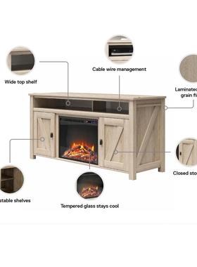 家具家用实木炉电视柜xsh-23嵌客入式仿真火焰电壁暖装饰取厅储物