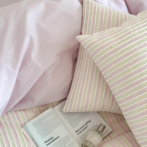 棉三母婴RGMA类60s全棉色织四件套洗棉日纯式提花被套床单件套床