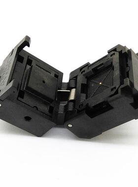 厂家QFN084-0GUP.48翻盖弹片测试座1*10芯片编程录QFN4烧座