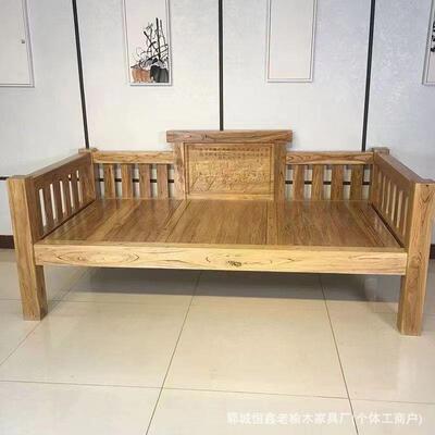 榆木罗汉实型木床榻民俗酒店家用小户沙发简床约现4.17代老客厅家