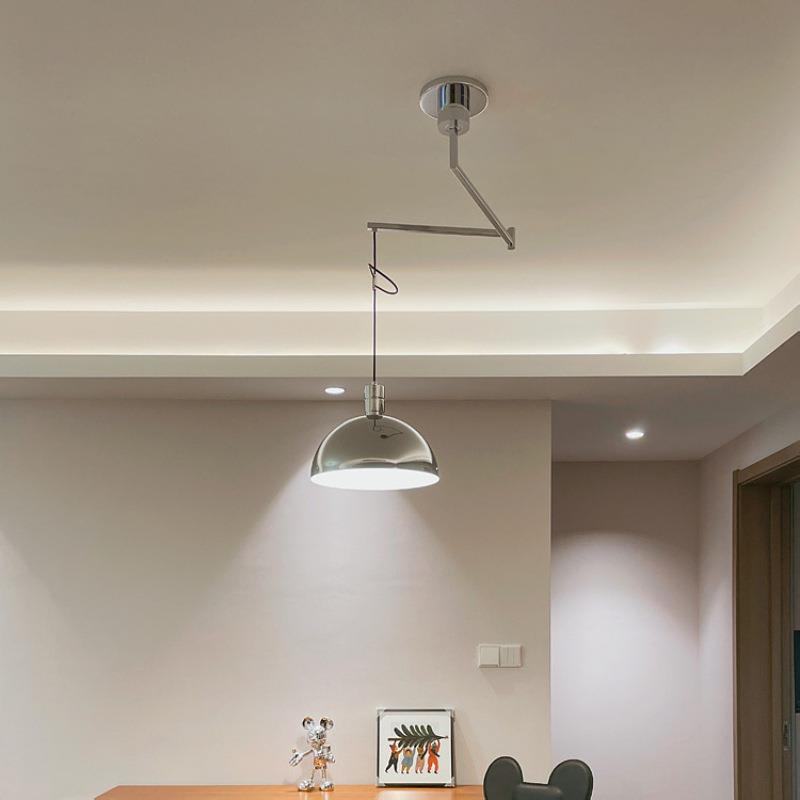 意式餐吊灯现厅DPC代简约网极简设计师轻奢摇臂灯餐桌红可厅移位