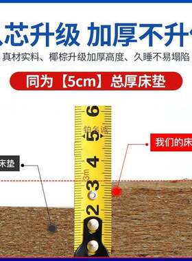 偏纯TMQ椰床垫双人棕垫1.8硬棕护用脊1.5加厚棕榈经济家折叠床
