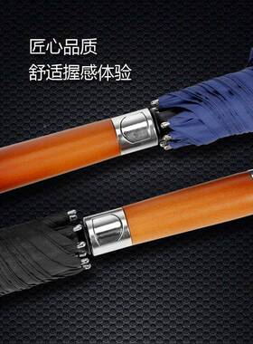 长柄号QML伞自动伞大雨超大伞双层加大雨加粗抗风暴商务晴伞