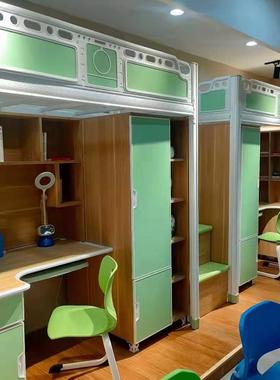 床学生公双寓床上下桌组柜合床学校宿舍员工层铁架床衣书桌230424