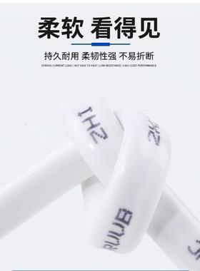 VVB7白色铜芯两芯电源线扁平软护套线2芯0.511CJC.5.25R4平方