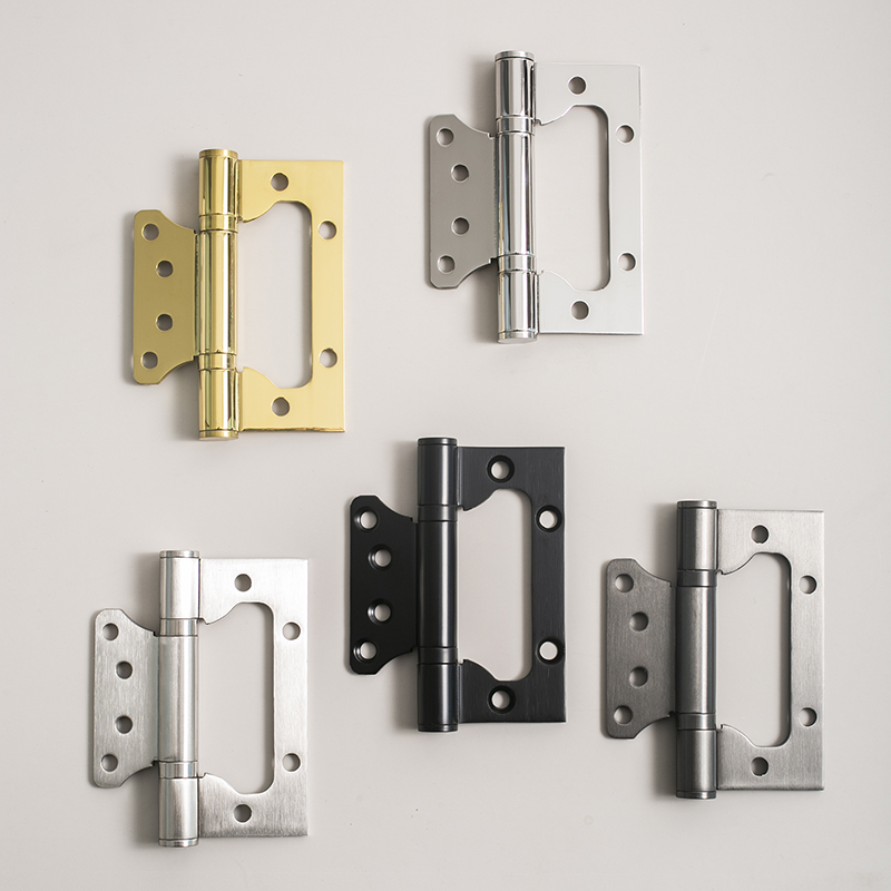 INDOORS不锈钢子母合页 无需开槽合页 实木门铰链 静音黑色合页