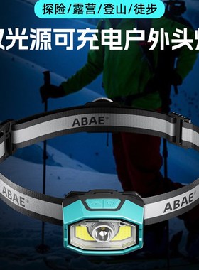ABAE2025新款头灯强光充电超亮头戴式钓鱼夜钓专用长续航感应头灯