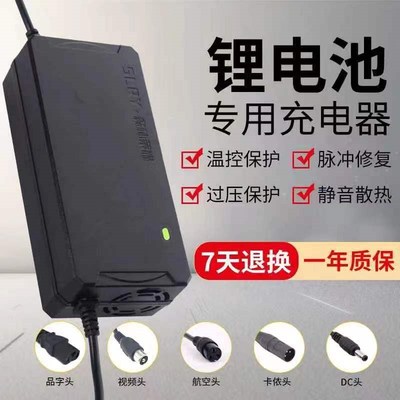 锂电池电动车充电器36V48V60V24V星恒锂电54.6V5a三元锂电池通用