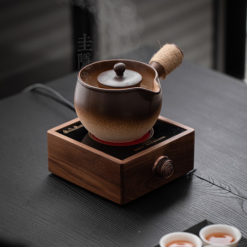 圭隐堂围炉煮茶器烤奶罐罐茶煮茶壶陶瓷侧把壶陶壶明火炭炉电陶炉