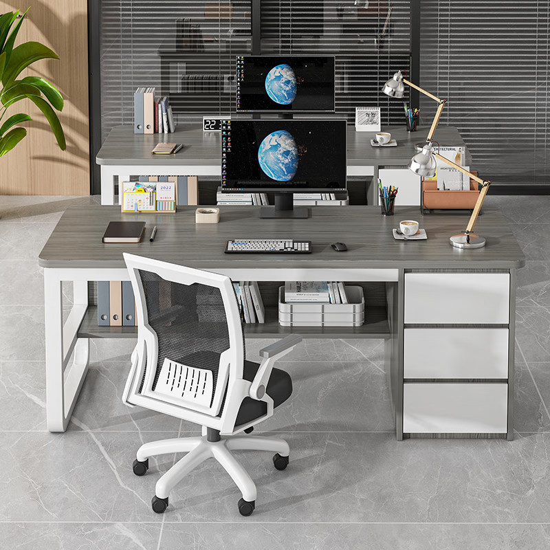 办公桌椅组合简约现代电脑桌台式家用书桌带抽屉桌子工作台学习桌
