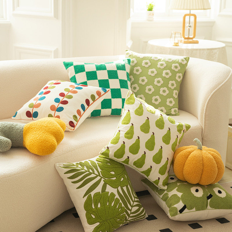 绿色青梨棋盘格创意水果抱枕沙发靠垫客厅靠枕套床头卧室靠背飘窗,居家布艺,靠垫/抱枕,淘宝优惠券,粉丝福利购,淘宝优惠卷
