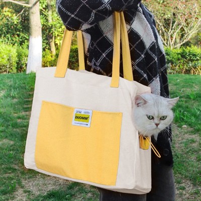 宠物狗狗猫咪外出包可露头便携出行帆布猫包狗包透气舒适