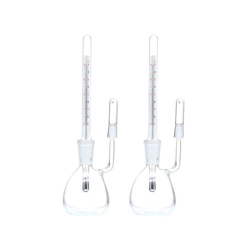 玻璃仪器附温比重瓶 25ml 50ml 密度瓶附温度计密度分层实验耗材