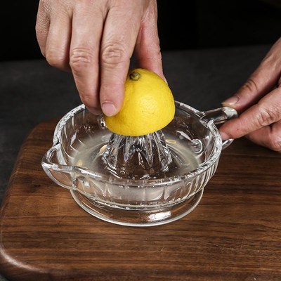 玻璃柠檬榨汁器手动简易挤压器家用橙汁小型水果压汁器西柚榨汁机
