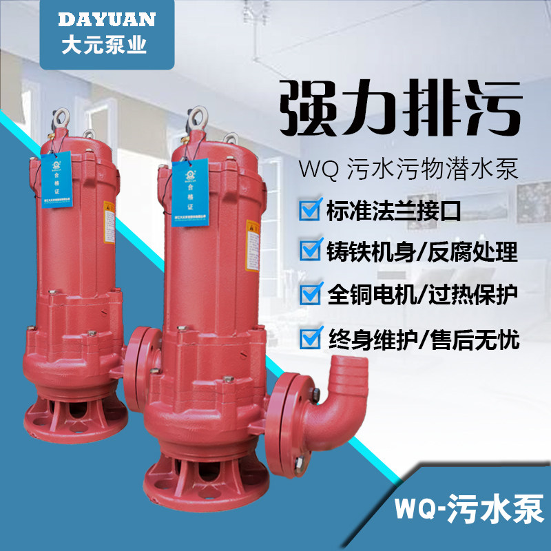 大元污水泵 WQ型污水泵(三相)【2.2KW-5.5KW】