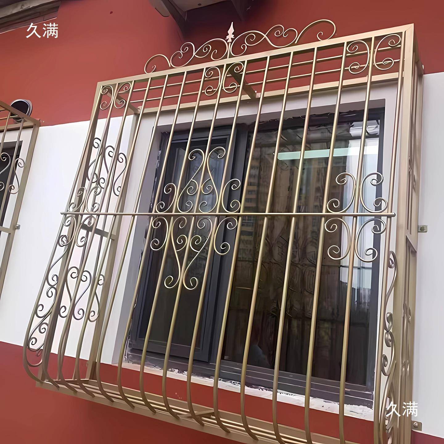 欧式铁521防盗窗别墅装饰窗艺花合防栏法式铝金防盗网飘护窗