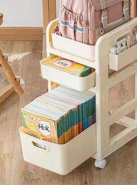 可动小推车置架收纳筐SD9191下书包收纳架学生物移书桌本整理架收