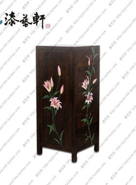 美式木五斗柜彩绘实复古奢橱卧室斗储轻物柜07144简约新中式香樟