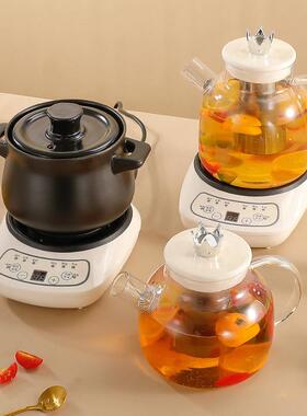 自办公室养生壶煮茶专一人花壶全动用家用玻璃一体陶瓷烧水97914