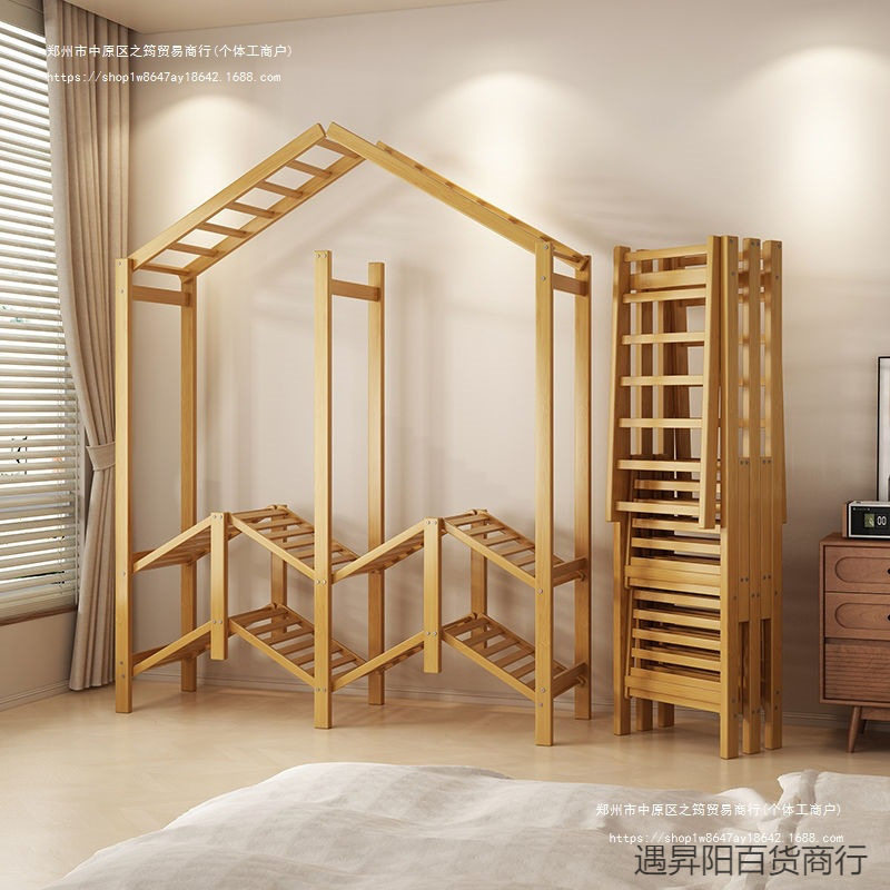 竹制折叠免安装加粗加厚简易衣柜