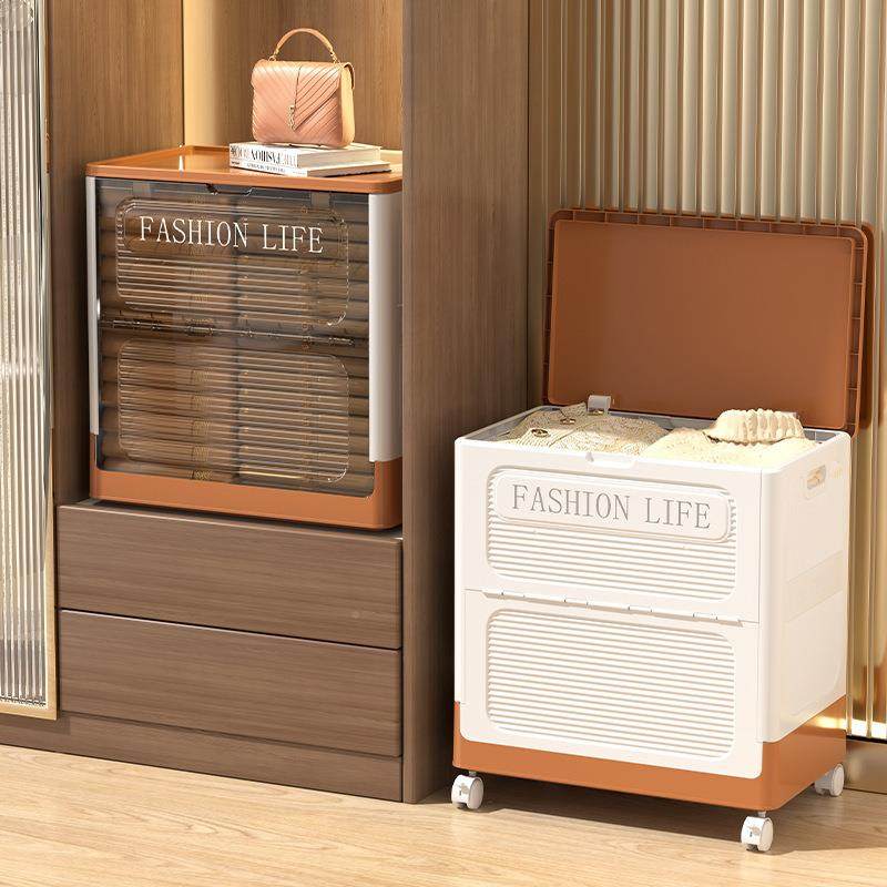 衣箱服收纳箱翻盖大容量衣家用带滑轮物物整理被子多功收纳箱能储