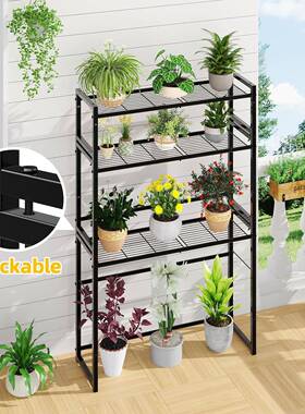 铁艺金属3层金属物支架户外叠室防水可堆重型高yccc019植内物架花