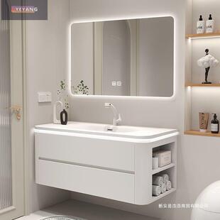 木烤漆边收纳洗手池洗漱台侧浴室柜陶瓷橡539一组体盆套装 洗漱盆