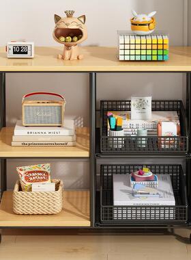 书柜桌边置小书物架书本边办公桌桌收纳旁架书带SMCL-SJ-轮落地推