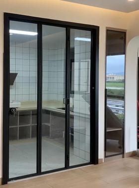 法式复古铝合极窄折叠门阳金台厅卫生CUH间浴门室客隔断厨房折叠