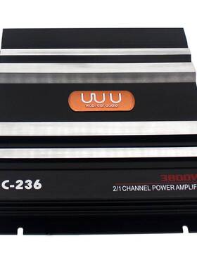 工厂直销C-236大功率3800W车载功放两声道2路汽车功放推低音