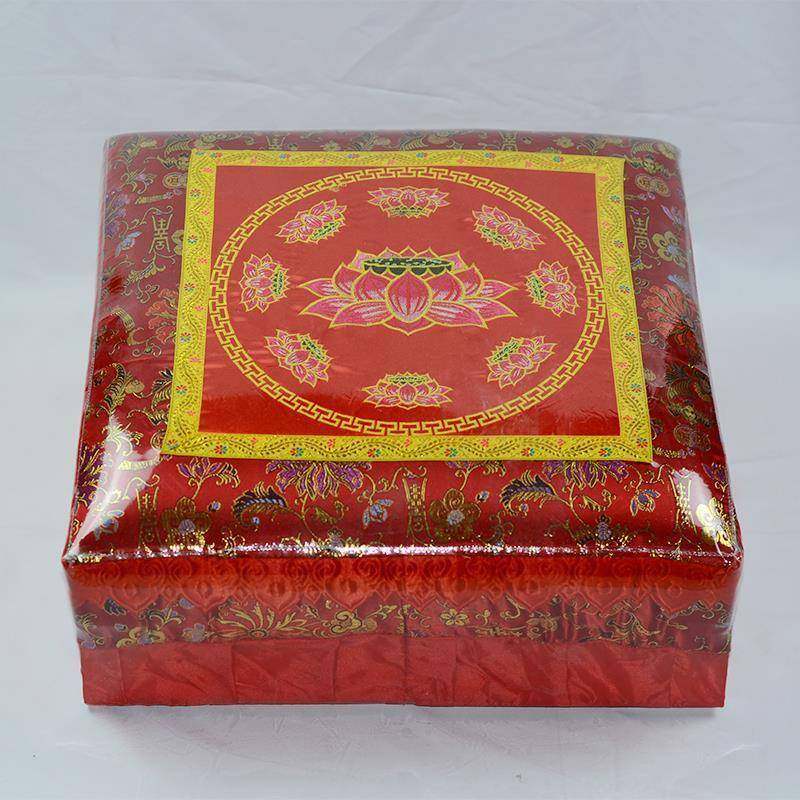 花拜垫磕头跪拜PDD-2039垫垫制定莲木方形厚海绵实拜凳莲花拜垫