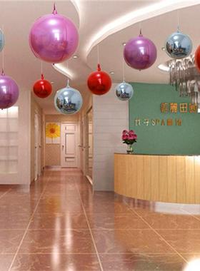 双11大促周年店庆活典气动氛围吊顶装饰4543D面球开业商场超市镜