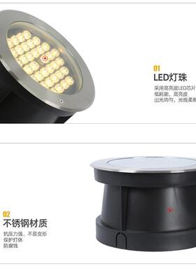 户外外led地埋灯918W3W6W室不锈钢防花水FL-UG33-庭院园草坪圆形