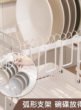厨沥碗水架双层家用盘子收纳架台面碗碟w250004架砧板碟置物房架