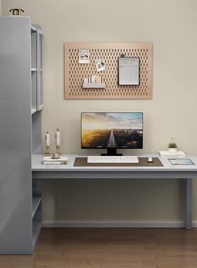 实木电转角用书桌带书FLV架组合书柜一体现代简约卧室学习桌家脑