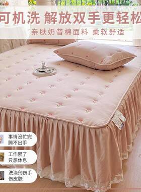 202床5新水洗夹款F97SMTJ9棉新棉型笠床裙二合一加厚床罩席梦思床