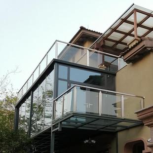 304玻璃免家开孔不锈钢楼梯钢槽扶WIE手台立柱用阁楼护栏栏阳杆立