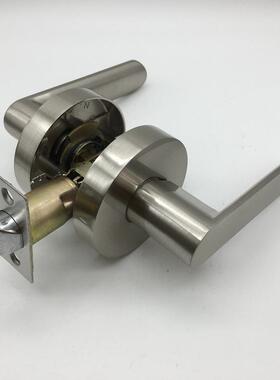 锌合金把手VIO门用五金通道门锁走廊执锁手三竿门锁单舌锁砂镍